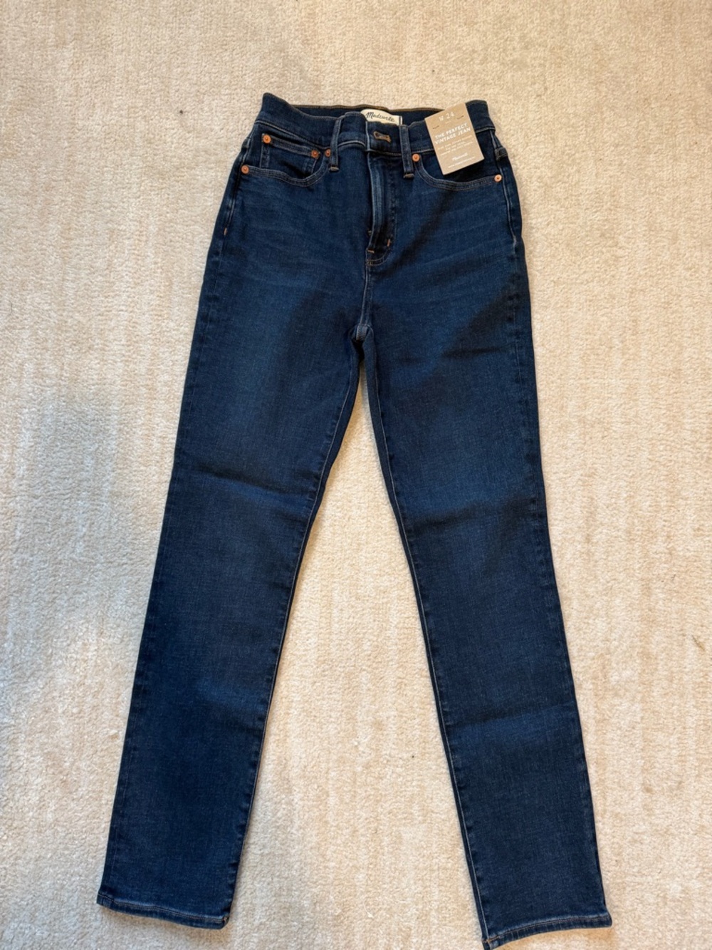 NWT Madewell The Perfect Vintage Jean- dark indigo; size 24